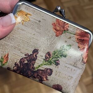 Patricia Nash Parisia Newspaer Kiss Lock Coin Key Holder